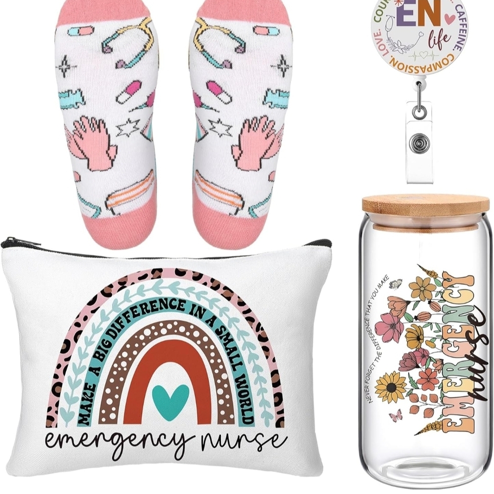 Nurse Gift Set with Socks, Pouch, and Tumbler